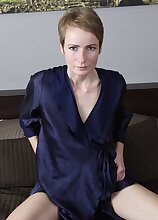 Sweet Nensy three fingers deep in her mature pussy.