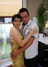 Naughty mature lady doing her toy boy