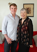 British mature lady playing with her toy boy