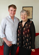 British mature lady playing with her toy boy