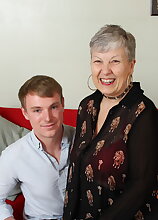 British mature lady playing with her toy boy