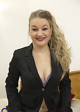 Naughty unshaved housewife doing her toy boy