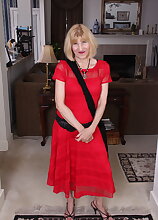 Naughty American mature lady teasing and playing