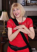 Naughty American mature lady teasing and playing