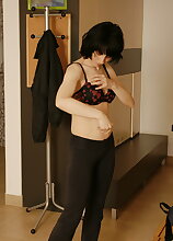 Mature ladies unwinding in an all female sauna