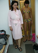 Take a strol through an all female mature sauna