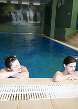 Take a strol through an all female mature sauna