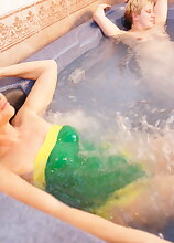 Take a look at an all mature female sauna