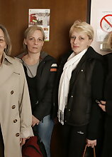 All is relaxed and well in this all female mature sauna