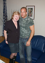 Horny mature slut enjoying a younger cock