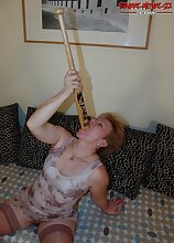 sportsfan fucking a baseball bat
