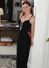 Tight 39 year old Jessica Adams slips out of her slinky lingerie