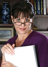 Office MILF Sydney from AllOver30 is getting bored and very horny