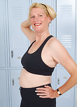 A little yoga in the nude keeps 55 year old Josie smoking hot