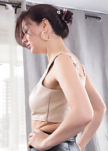 Stephania Sexy Leather Skirt