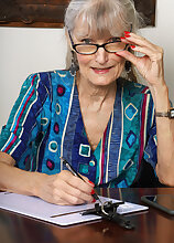 Linda Jones Mature in Glasses
