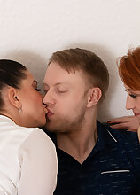 The time he finally had a threesome with hot MILFs Rose and Lily was when he came like never before