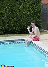 Hot British Lady Karlie Simon gets fucked by the poolboy