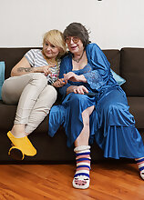 A hard threesome with a toyboy masseur, horny grandma Sharon Amore & her mature stepdaughter Nadine