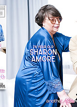 A hard threesome with a toyboy masseur, horny grandma Sharon Amore & her mature stepdaughter Nadine