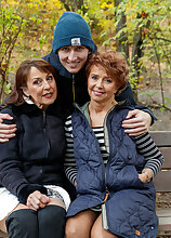 Running toyboy has the best threesome with horny grannies Danny and Romana