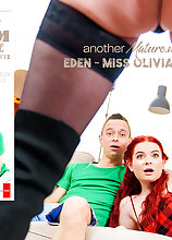 Miss Olivia and her hot stepmom Eden share the young girls new boyfriend
