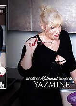 Cooking toyboy gets seduced by curvy big butt grandma Yazmine