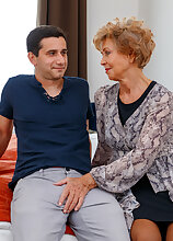 Injured Granny Romana needs help from her pussy loving horny toyboy
