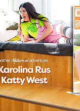 MILF Karolina Russ seduces her naughty stepdaughter in the afternoon