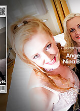 Mature Angelica, Andrea and Nina Blonde found out that young Casey N. is a lesbian