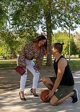 Young basketball player gets seduced for steamy anal sex by hot MILF Lya Lips