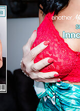 Inna White is a big breasted granny who loves to play with her unshaved pussy