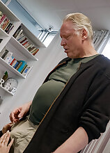 Hot teeny babe Nadja Lapiedra gets it on with Grandpa Hans
