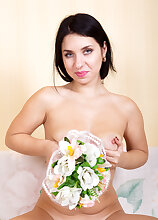 Beautiful bride Tanita in white