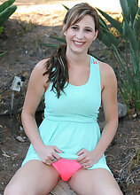 Busty Alice Chambers shows her sexy self