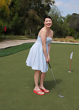 Kali Karinena Plays Naked Golf