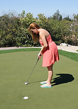 Sexy Elexis Monroe plays golf