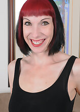 Goth hottie Alyce Porter has a little foot fetish fun and gets naked
