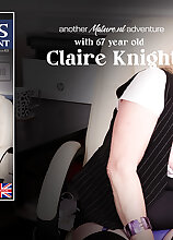 67 year old granny employer Claire Knight fucking her way younger personal assistant