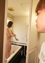 Mature.nl - Minayo is a horny Japanese MILF who gets a creampie after fucking her stepson