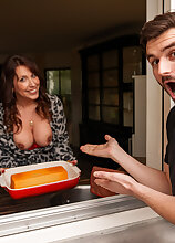 Mature.nl - Daphne Laat is a horny MILF cougar who seduces her son's best friend with cake and pussy