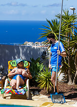 Mature.nl - Big breasted cougar Marina Montana gets fucked at the poolside under the hot sun