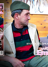 Mature.nl - Old man Goran gets to fuck his hot teeny neighbour babe Emily F. who fucks him like a maniac
