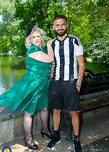 Mature.nl - Young man gets picked up by a horny cougar to fuck at home