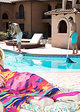 Andrea Grey's DP day at the pool