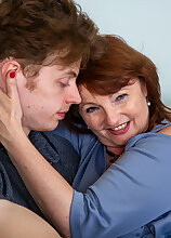 Milf Lady Ava is popping her stepsons cherry on the couch